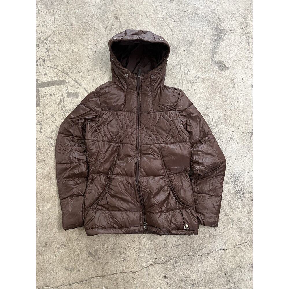 NIKE ACG 550 Fill Brown Down Jacket Size Small Quilted